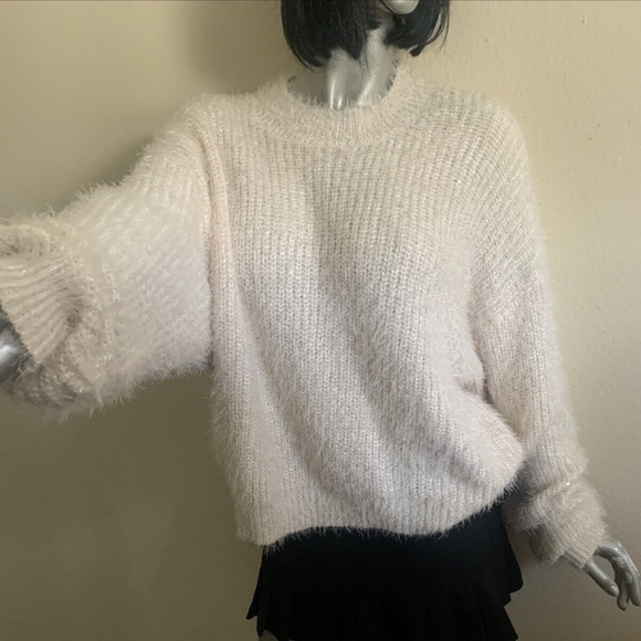 A.n.a. A New Approach Women Ivory Pullover Sweater Petite XL NWT Lose Fit Baggy - Picture 3 of 10